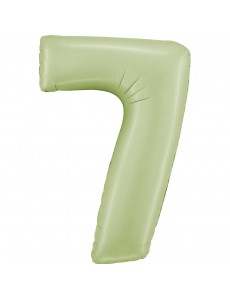 Balão Número 7 Verde Pastel